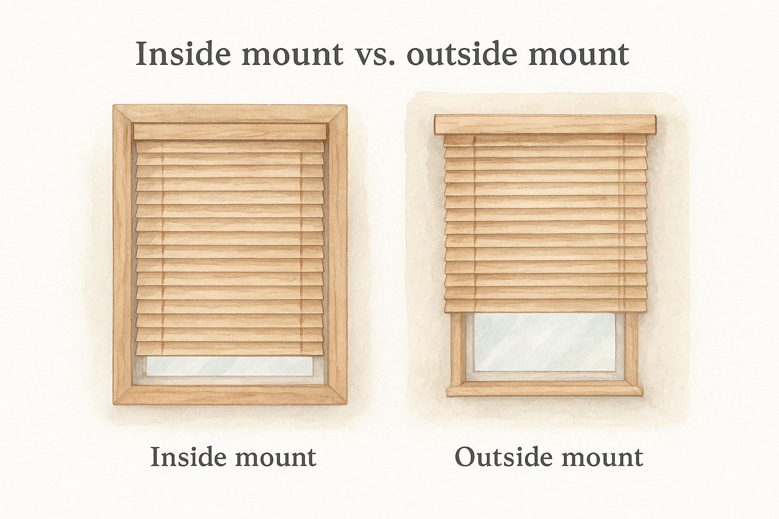 Inside mount vs. outside mount