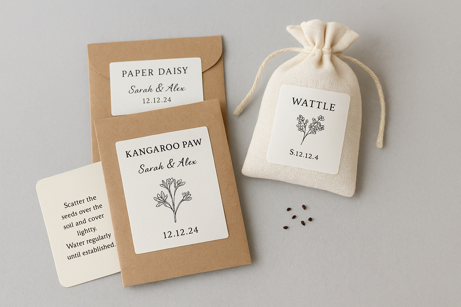 5. Plantable native seed favours guests can grow at home