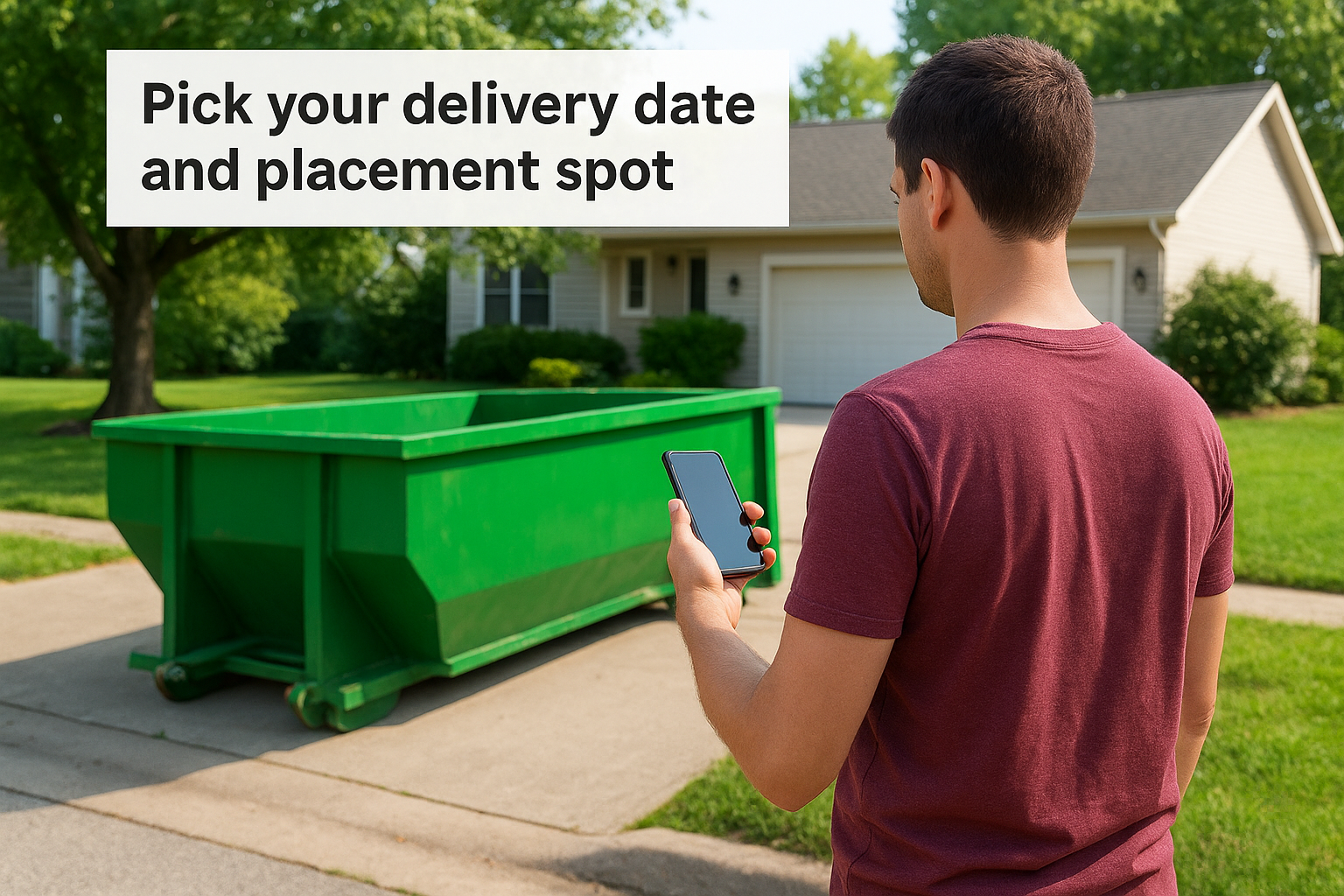 Pick your delivery date and placement spot