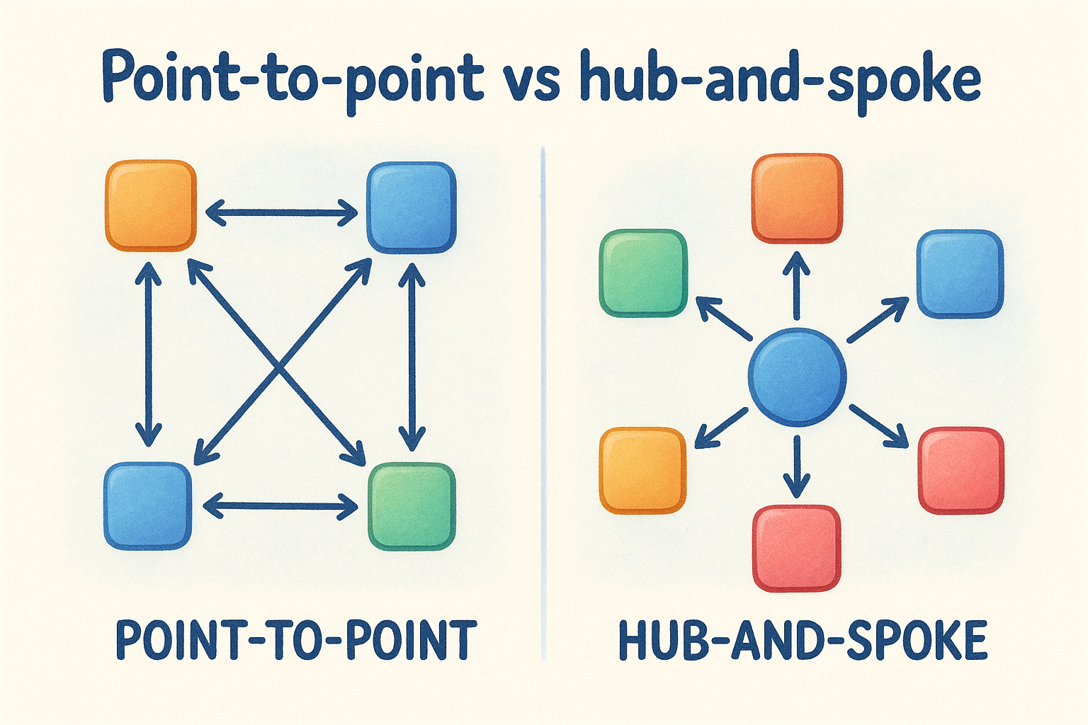 Point-to-point vs hub-and-spoke