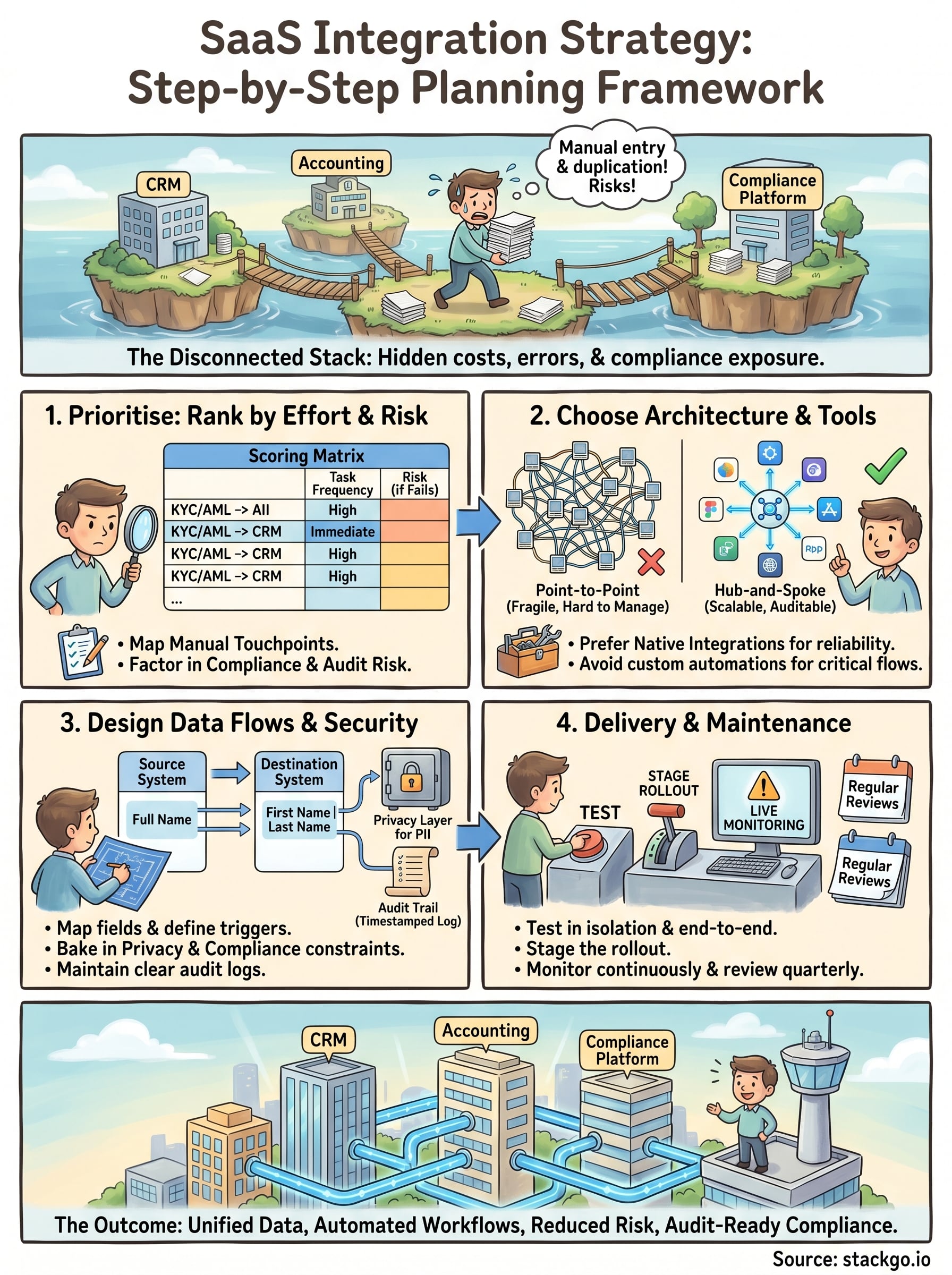 saas integration strategy infographic