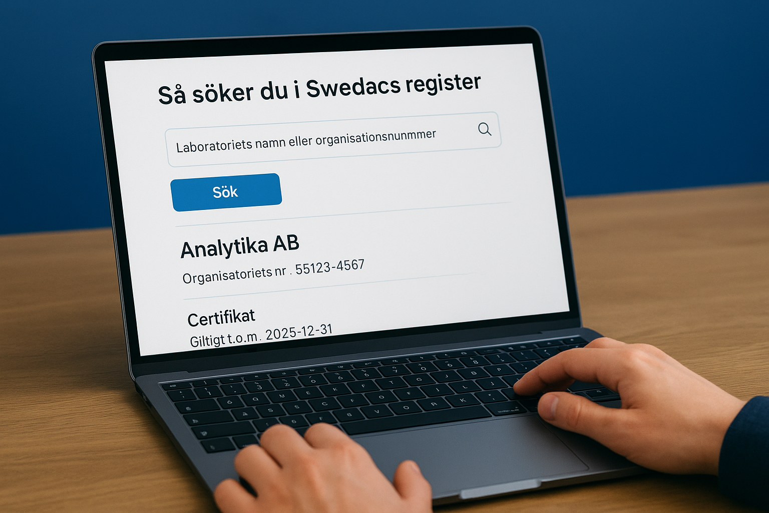 Så söker du i Swedacs register