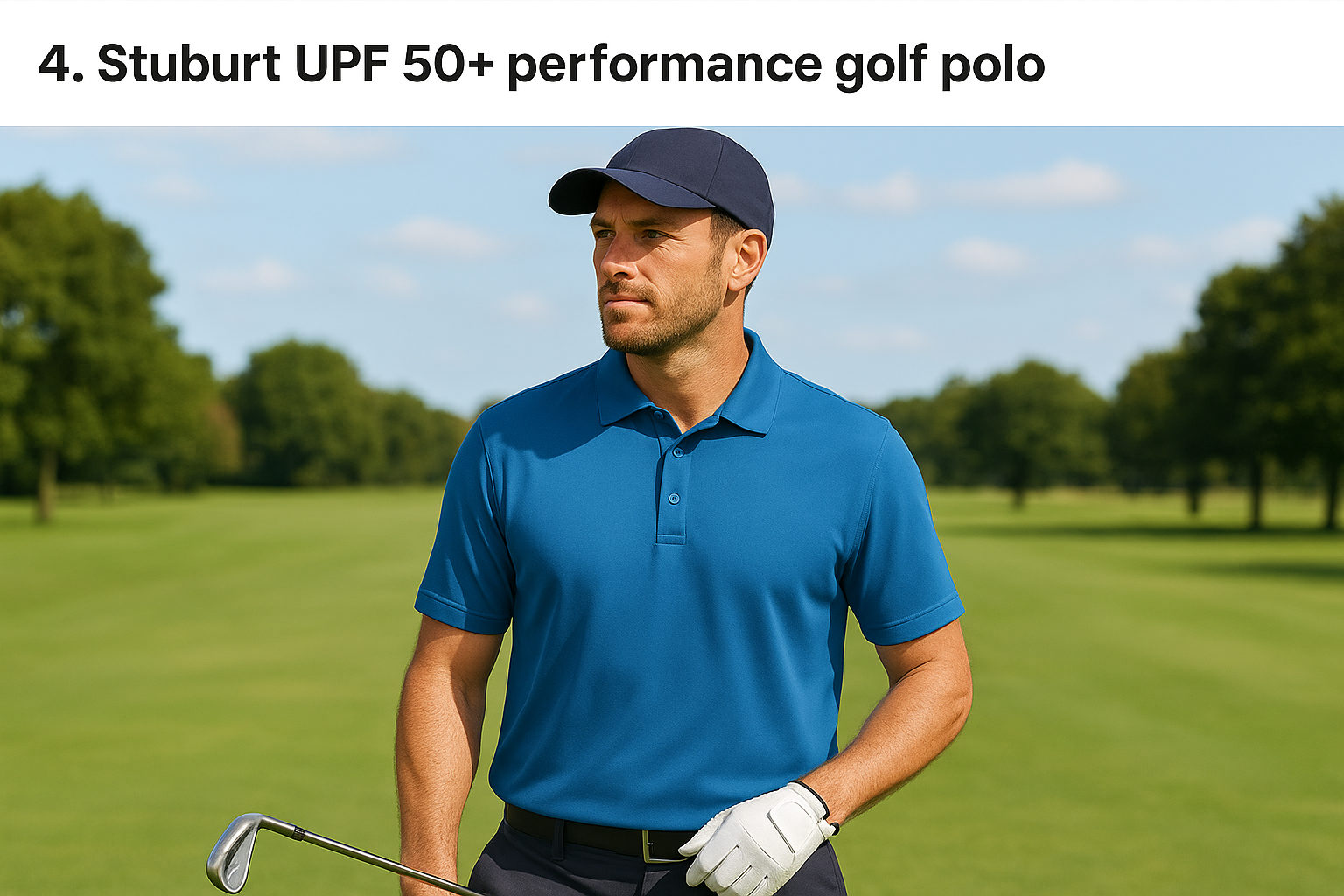 4. Stuburt UPF 50+ performance golf polo
