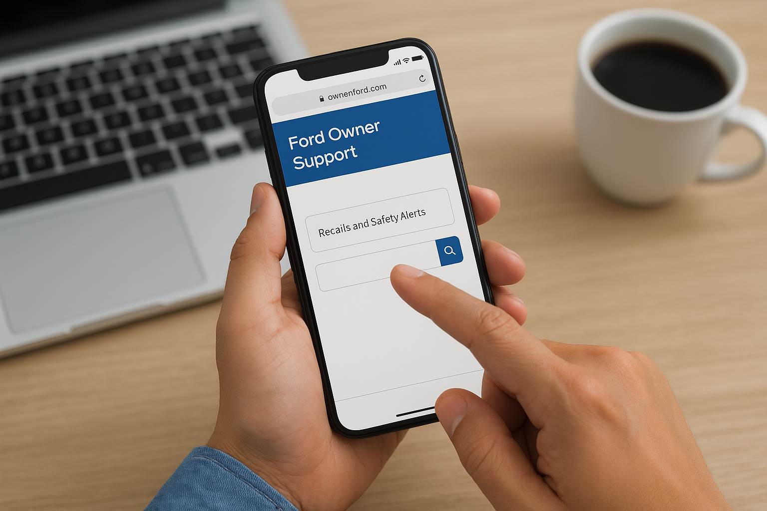 Navigate to the Ford Owner Support recall page