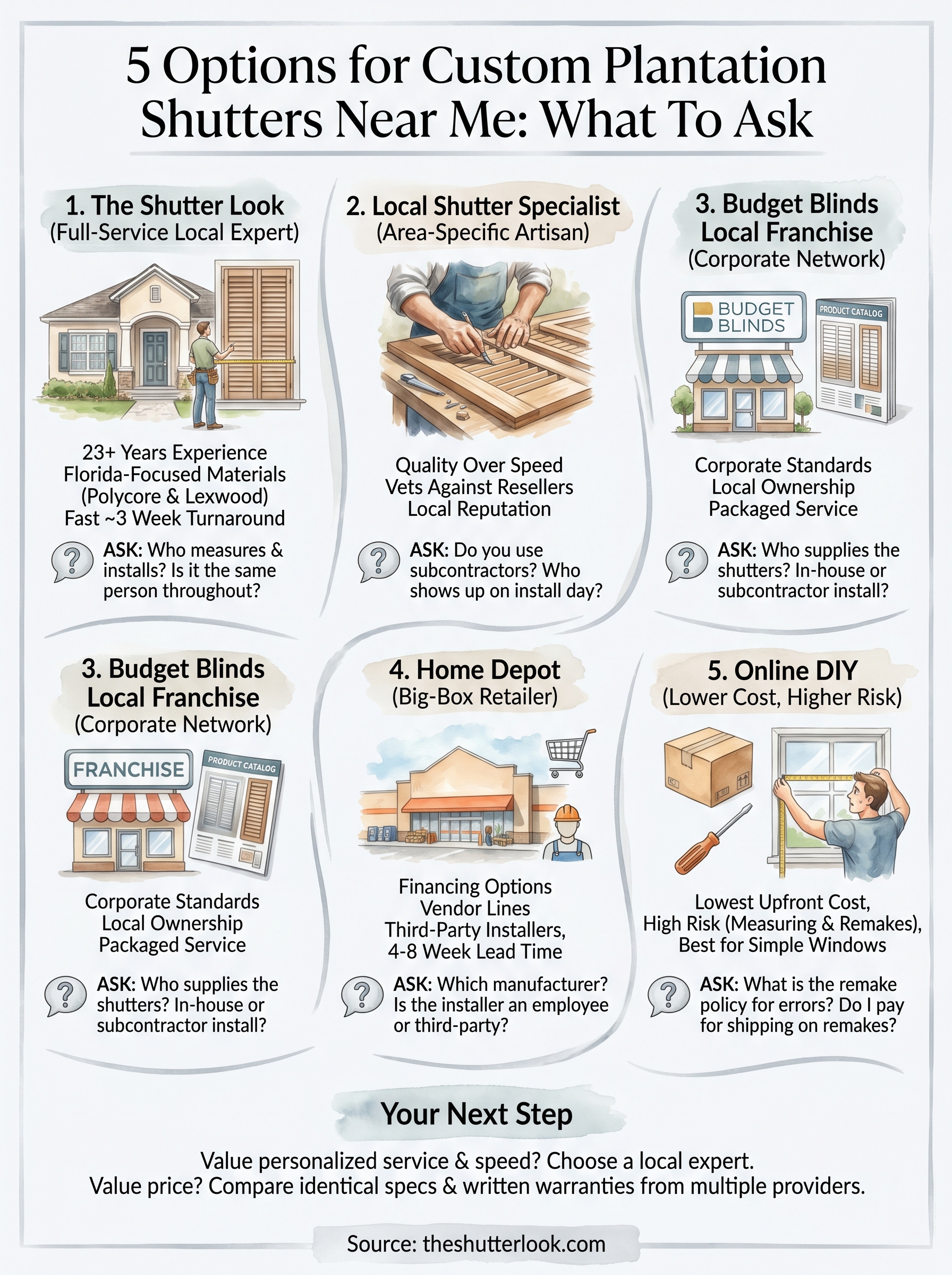 custom plantation shutters near me infographic
