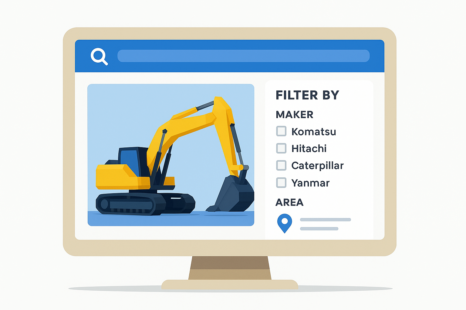 What you can buy and how to filter by maker and area