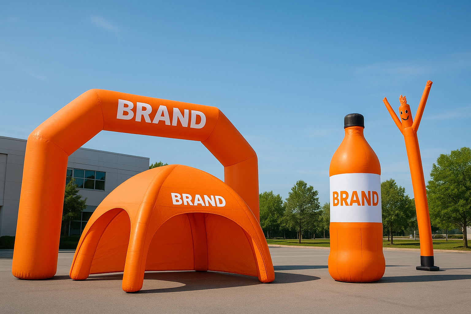 Large-format inflatables and branded structures