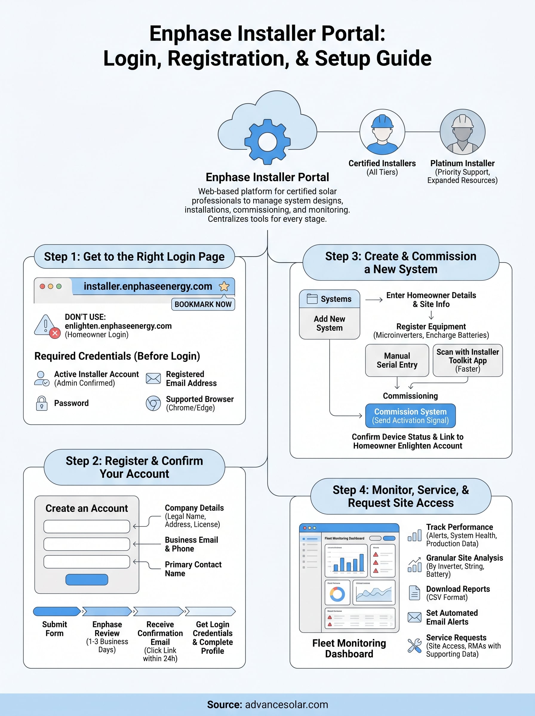 enphase installer portal infographic