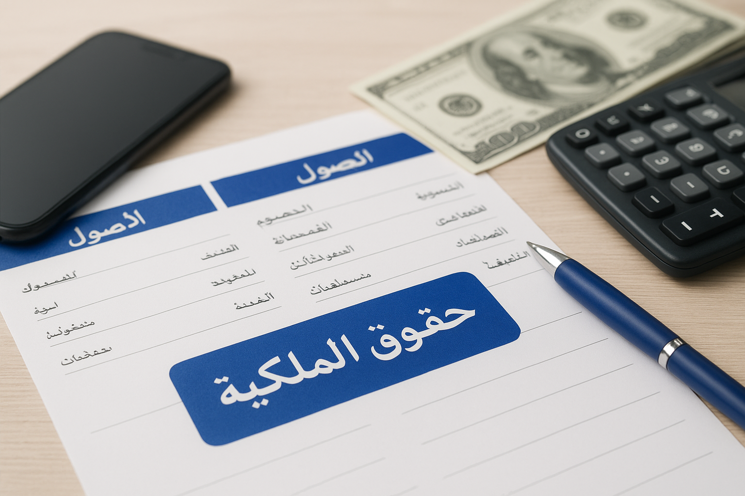 الأصول والخصوم وحقوق الملكية