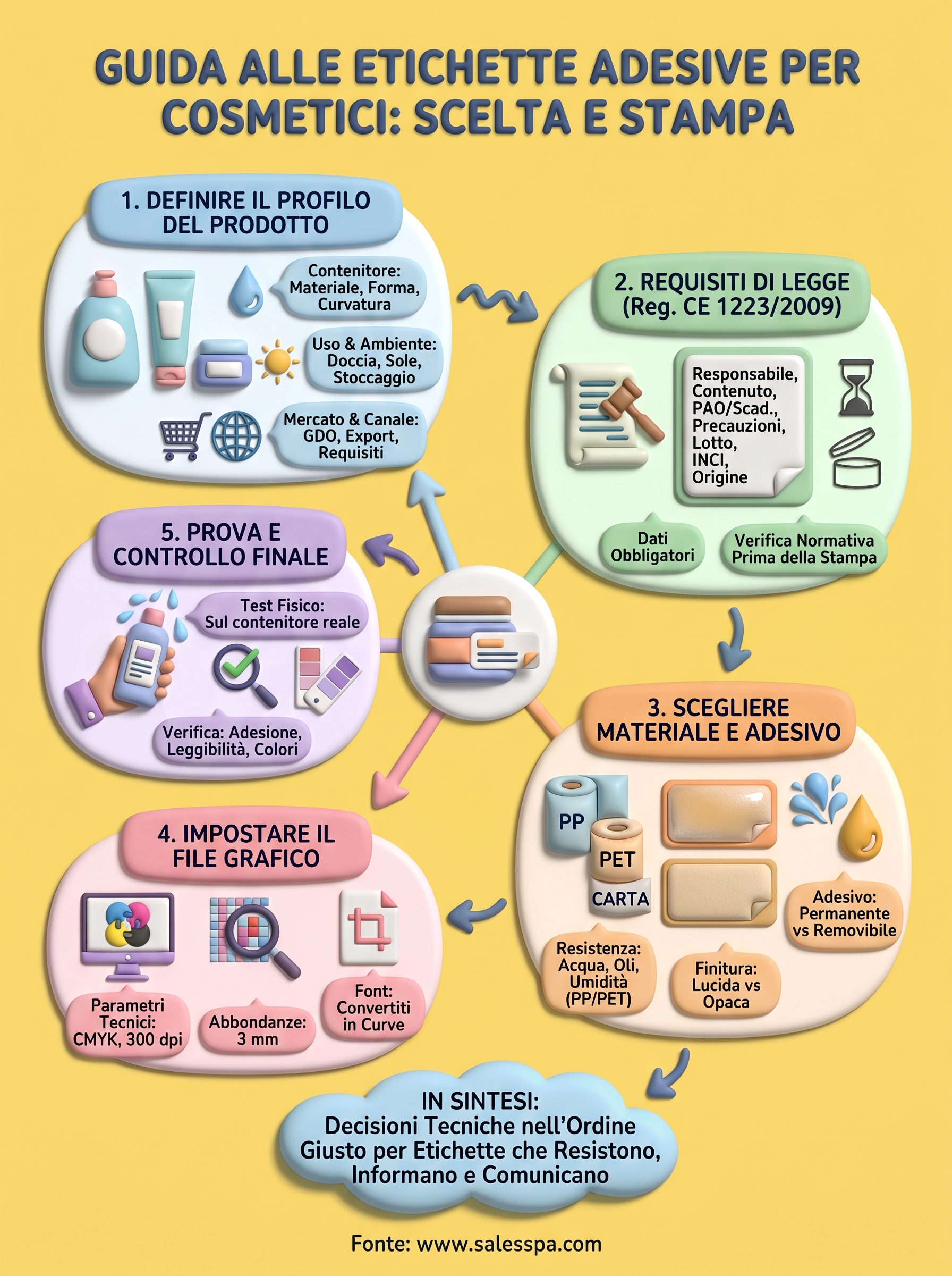 etichette adesive per cosmetici infographic