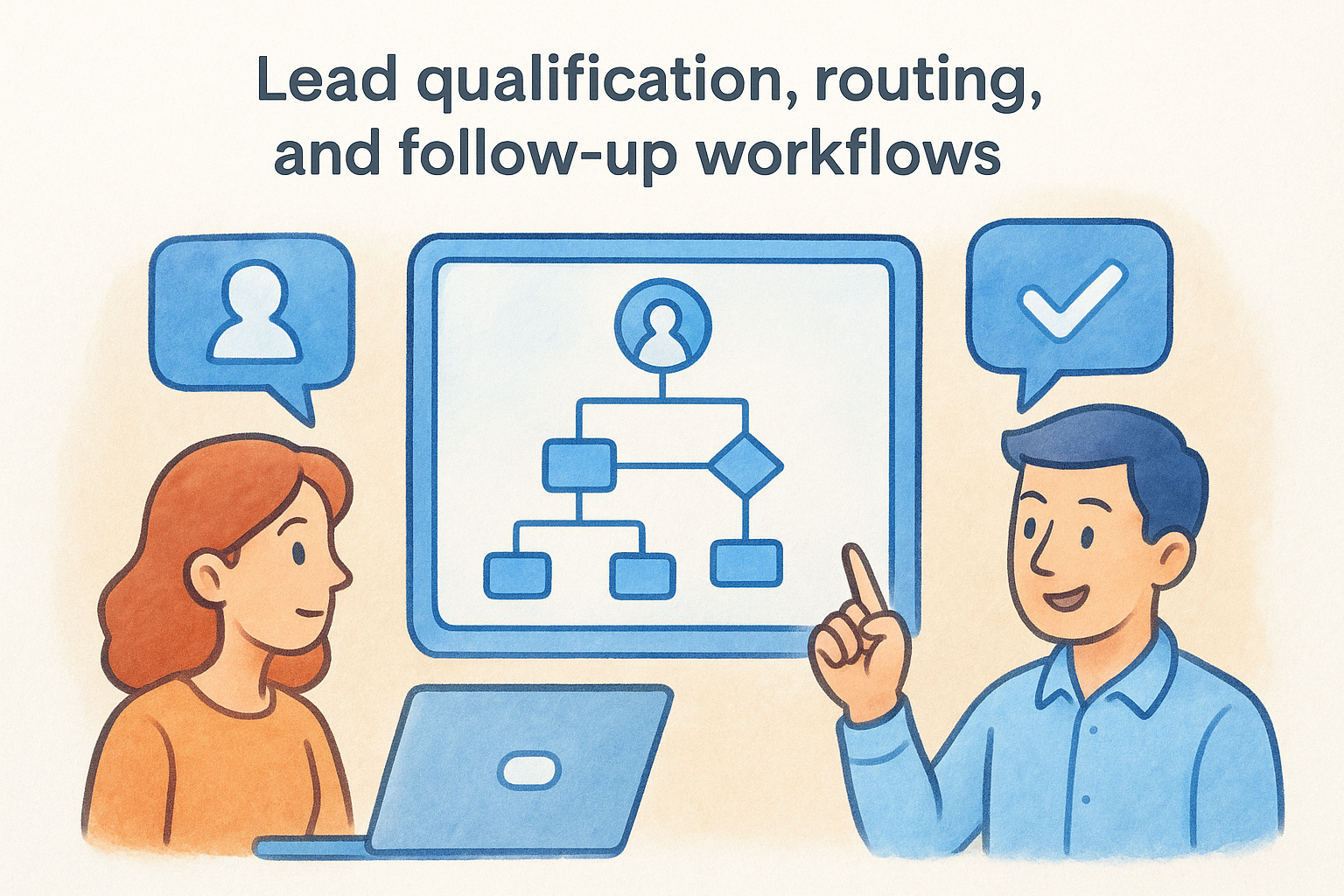 Lead qualification, routing, and follow-up workflows