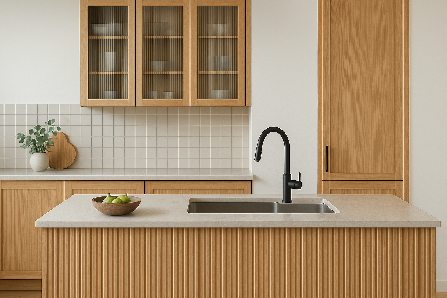 6. Fluted and reeded details for depth and light play