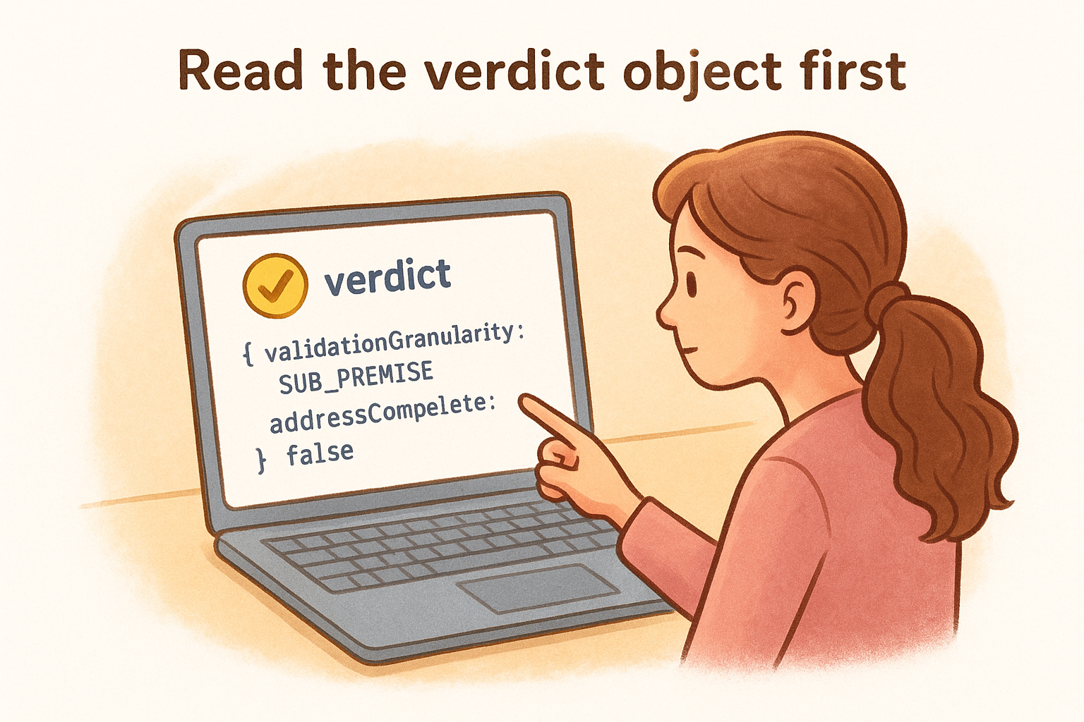Read the verdict object first