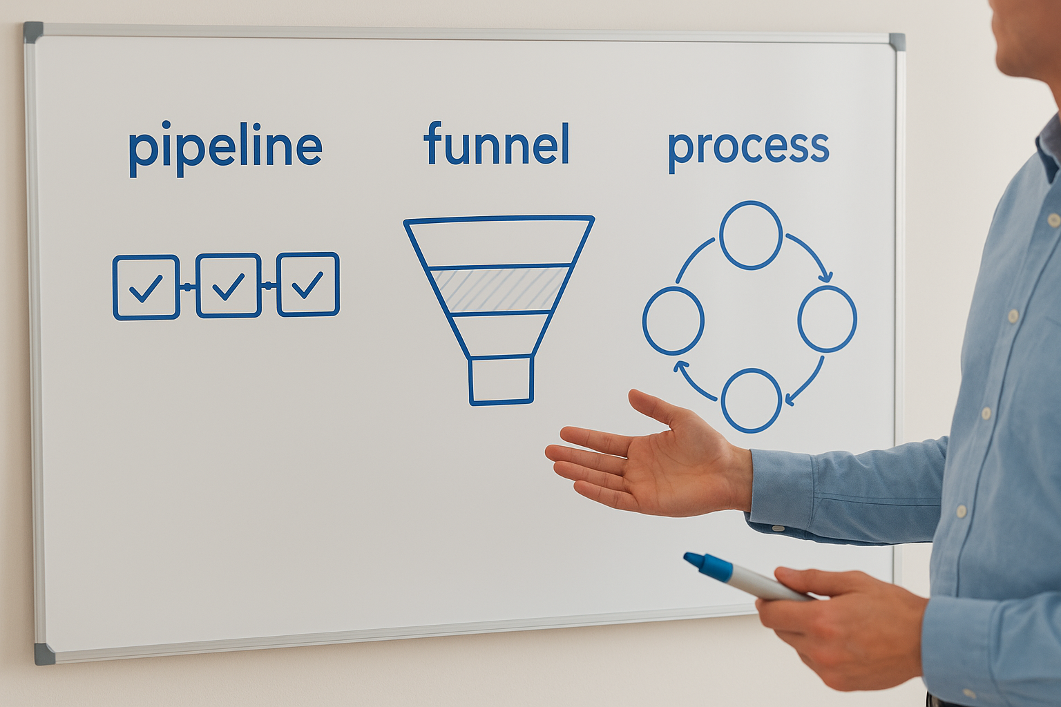 Sales pipeline basics: pipeline vs funnel vs process