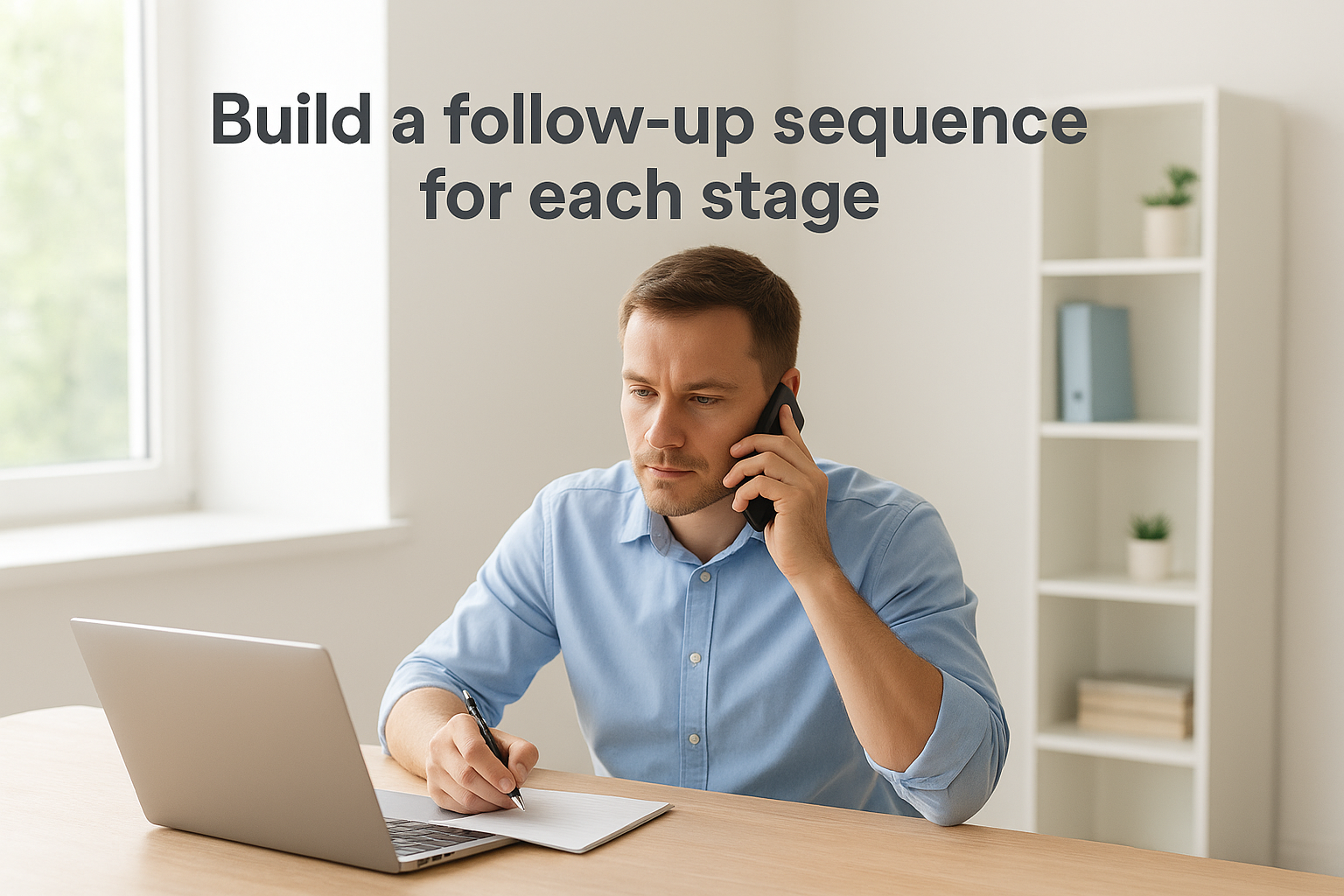 Build a follow-up sequence for each stage
