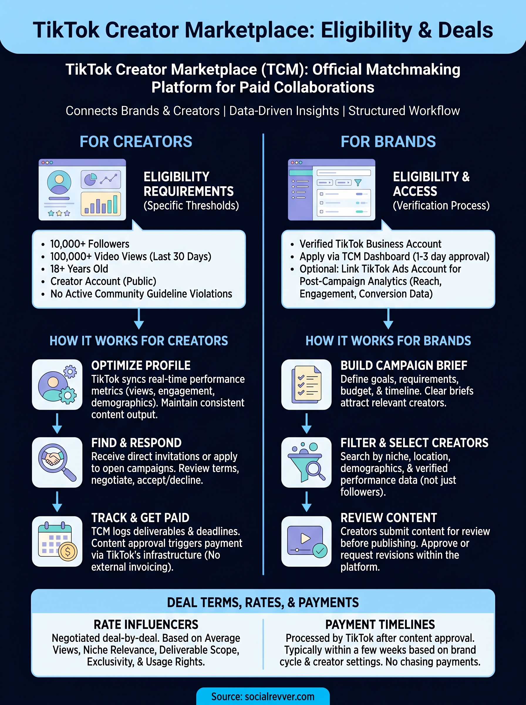 tiktok creator marketplace infographic