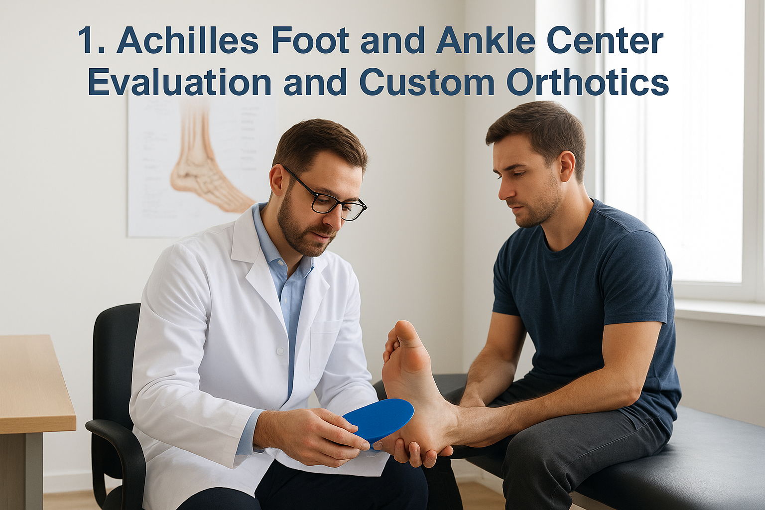 1. Achilles Foot and Ankle Center Evaluation and Custom Orthotics