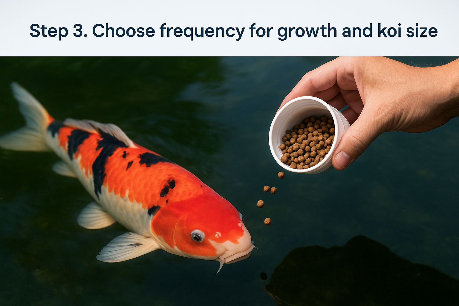 Step 3. Choose frequency for growth and koi size