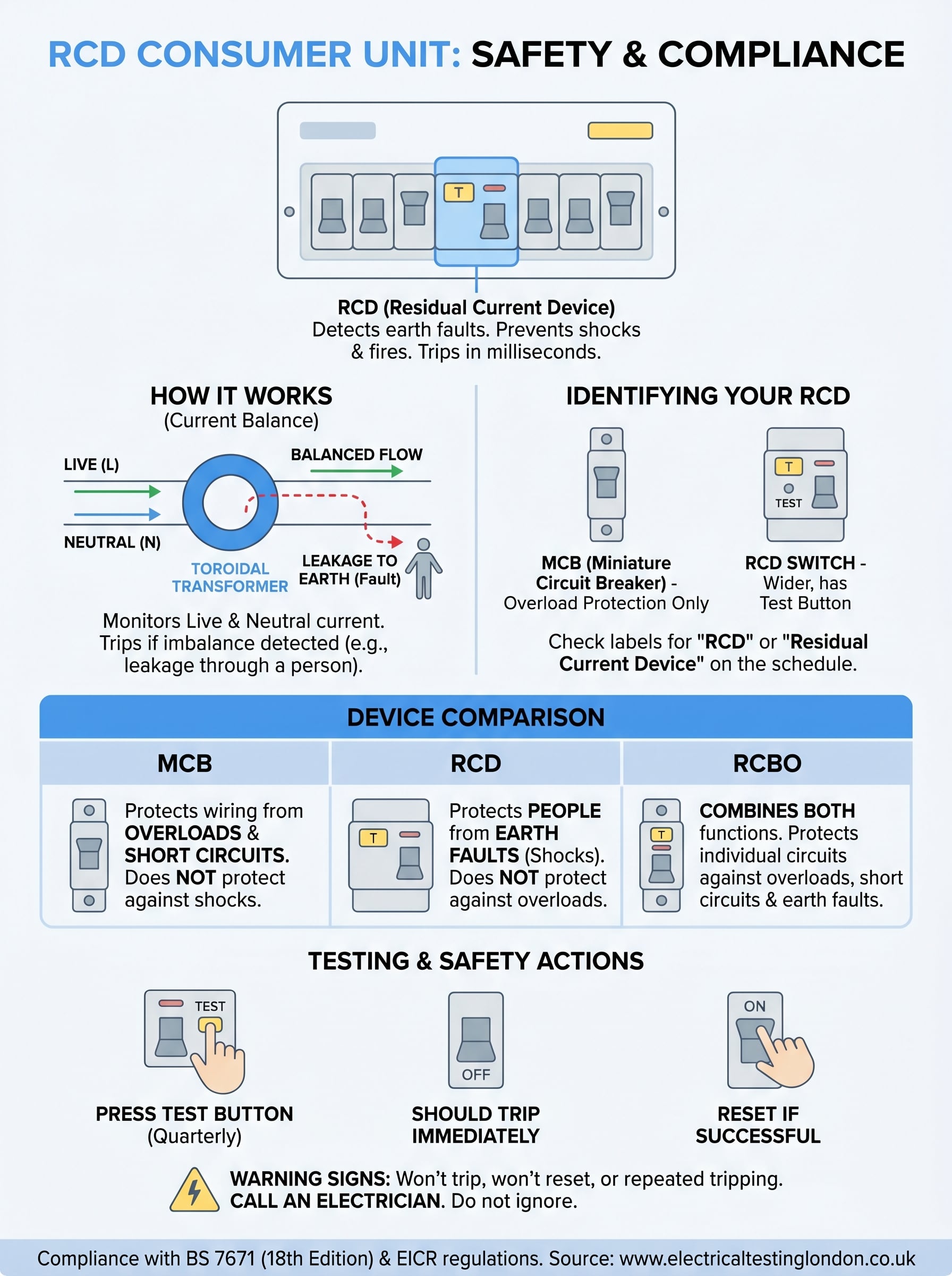 what is an rcd consumer unit infographic