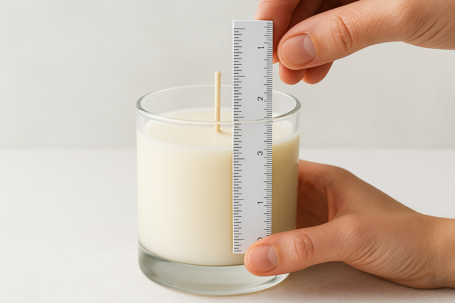 Match wick size to container diameter