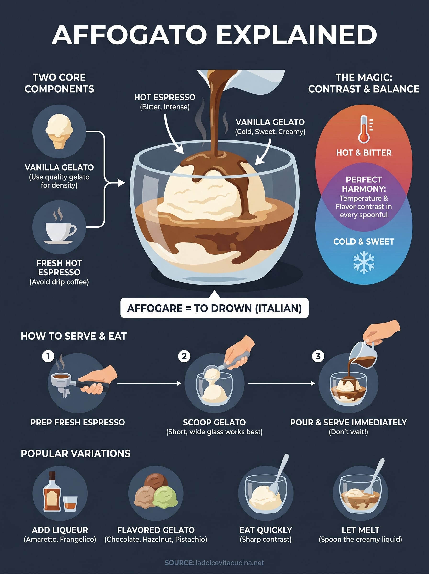 what is an affogato infographic