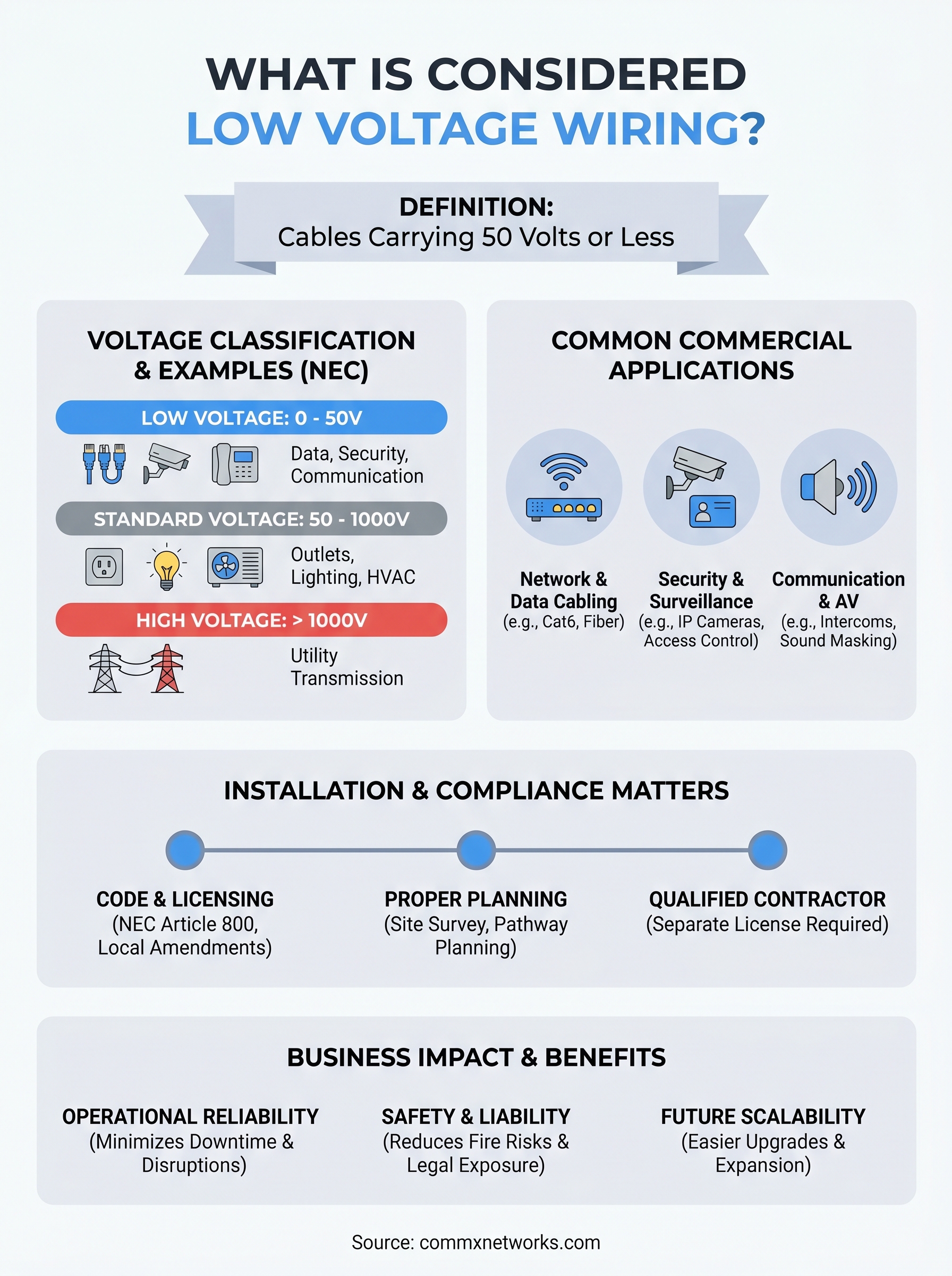 what is considered low voltage wiring infographic