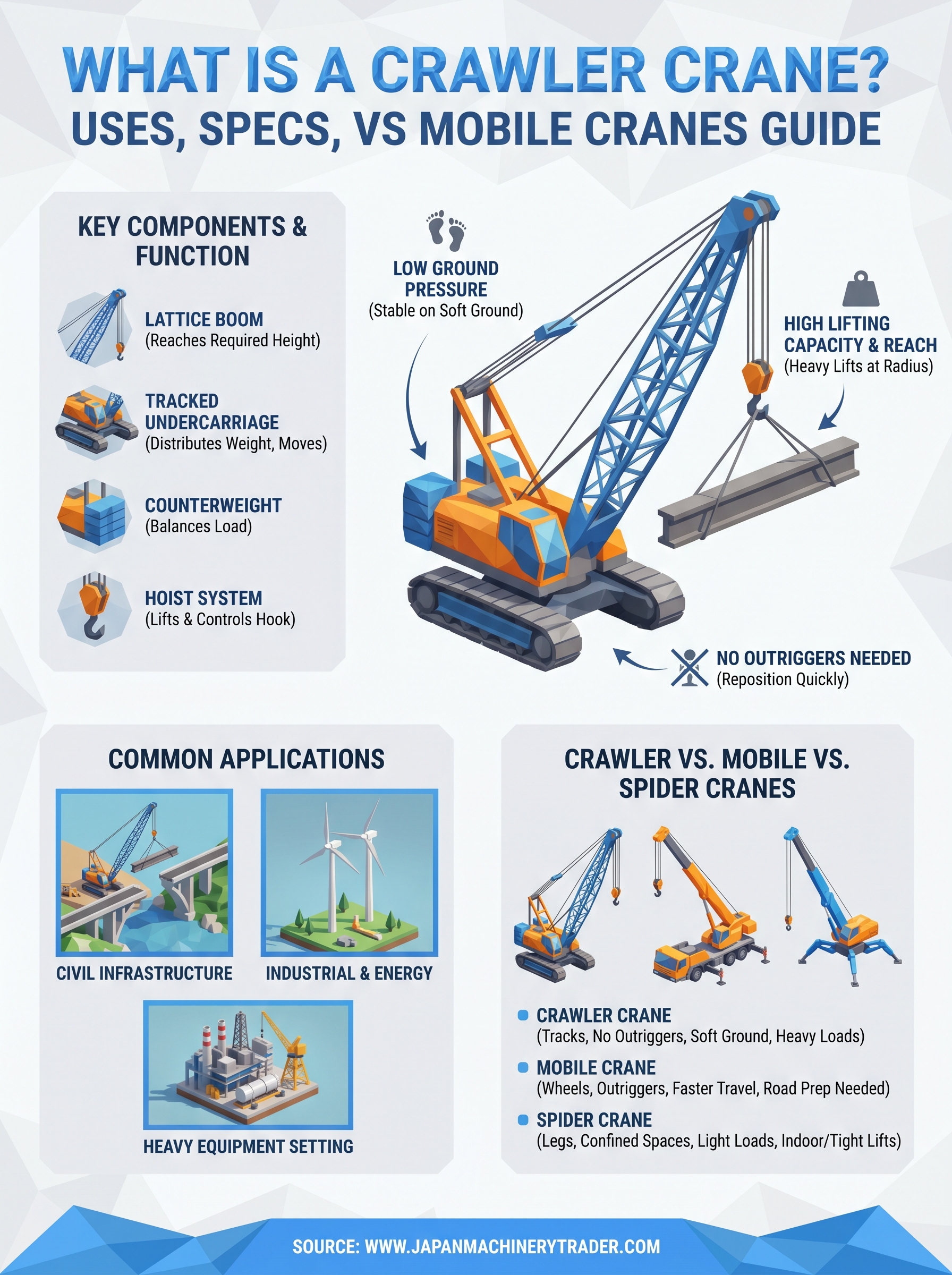 what is a crawler crane infographic