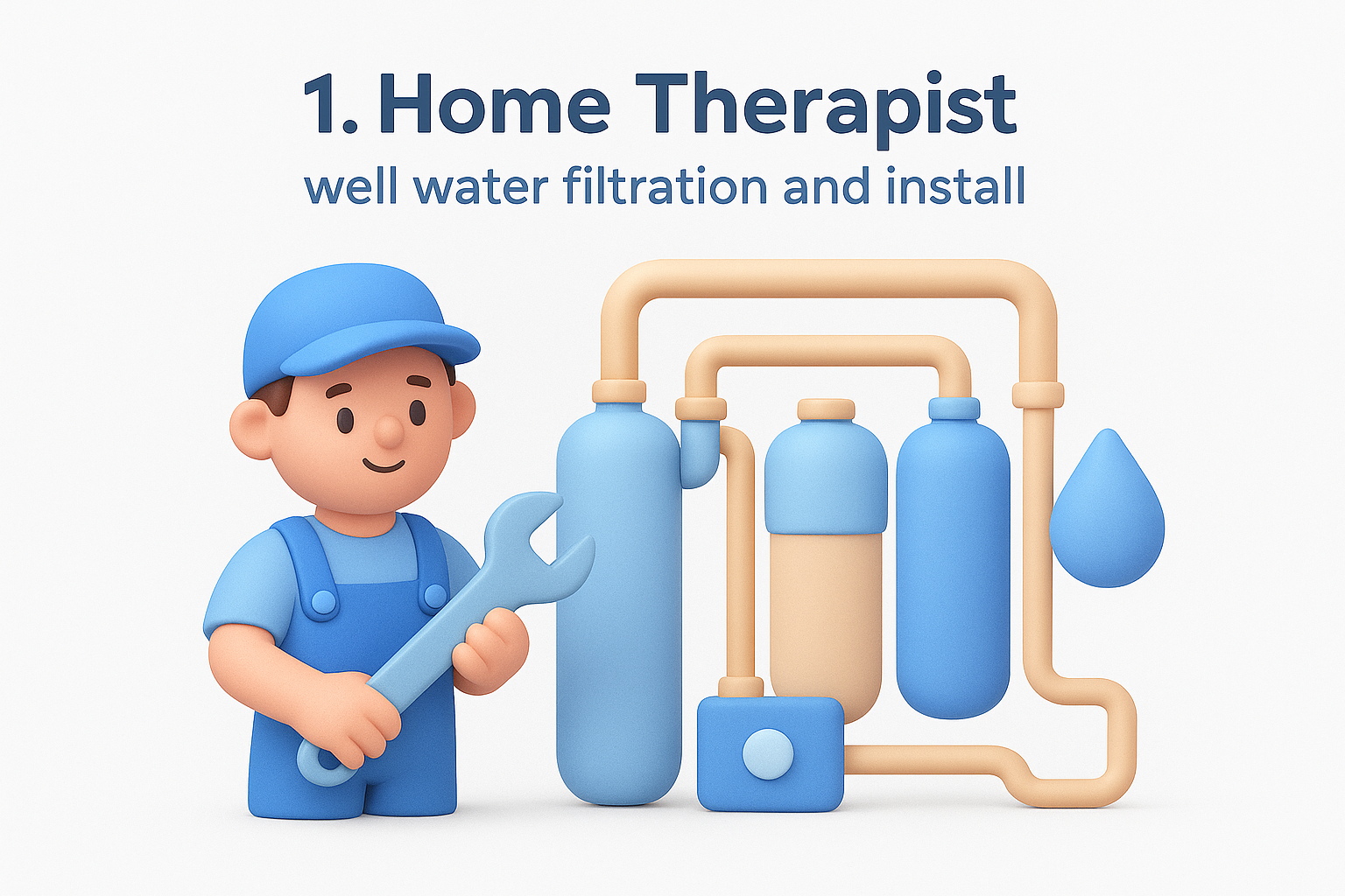 1. Home Therapist well water filtration and install