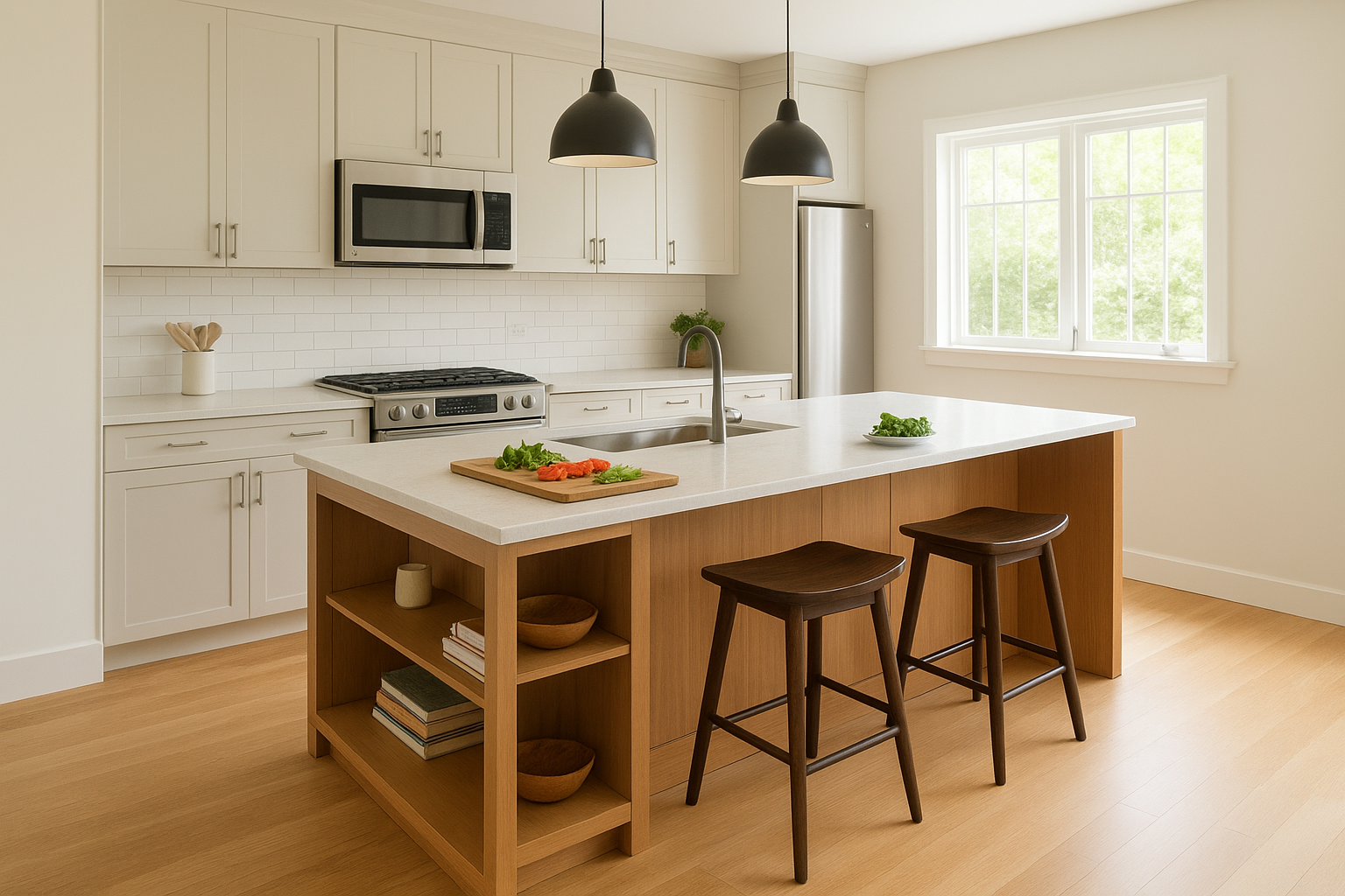 After: Seating, storage, and better workflow