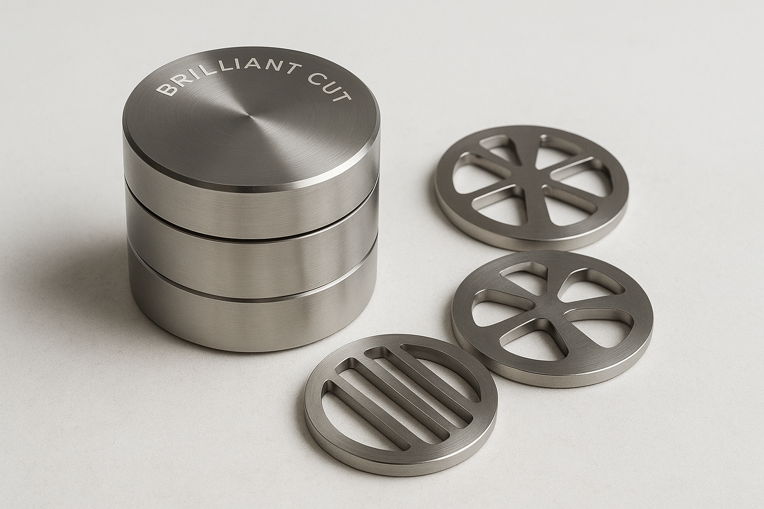 8. Brilliant Cut Grinder stainless steel