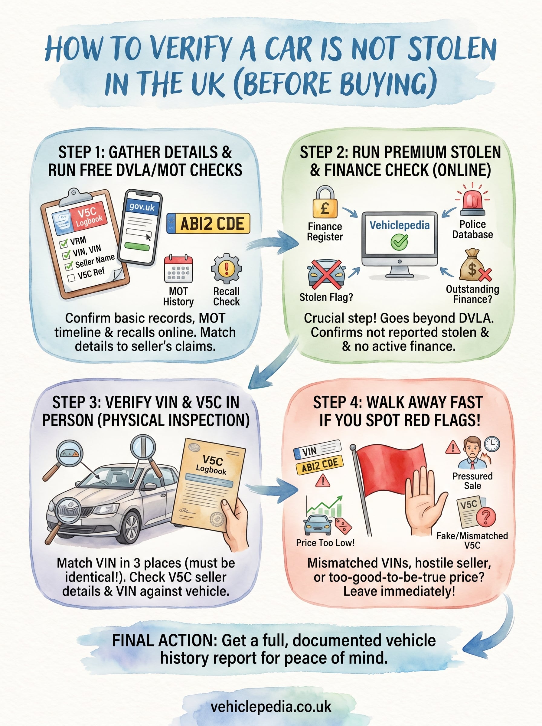how to verify a car is not stolen infographic