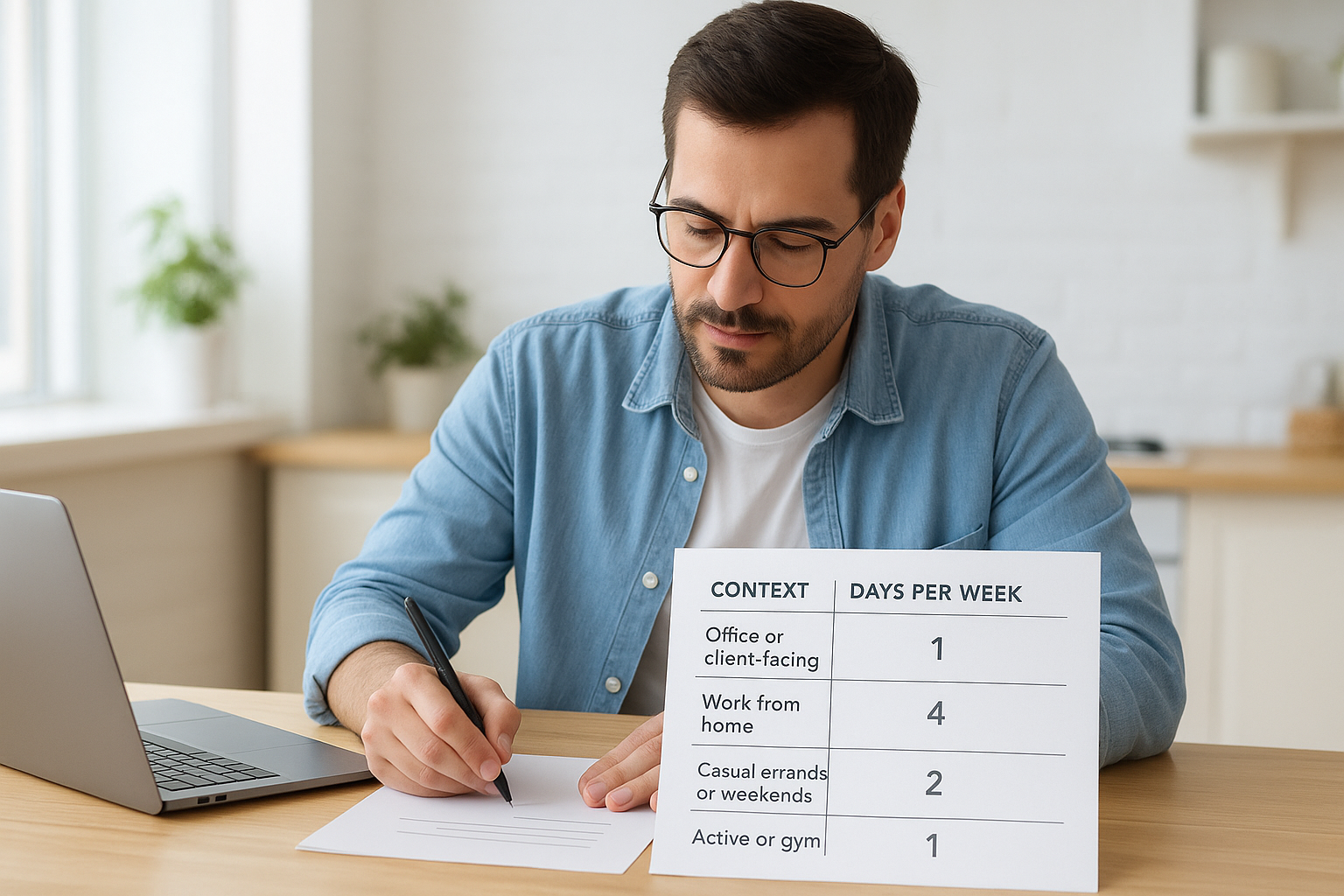Map your weekly activity breakdown