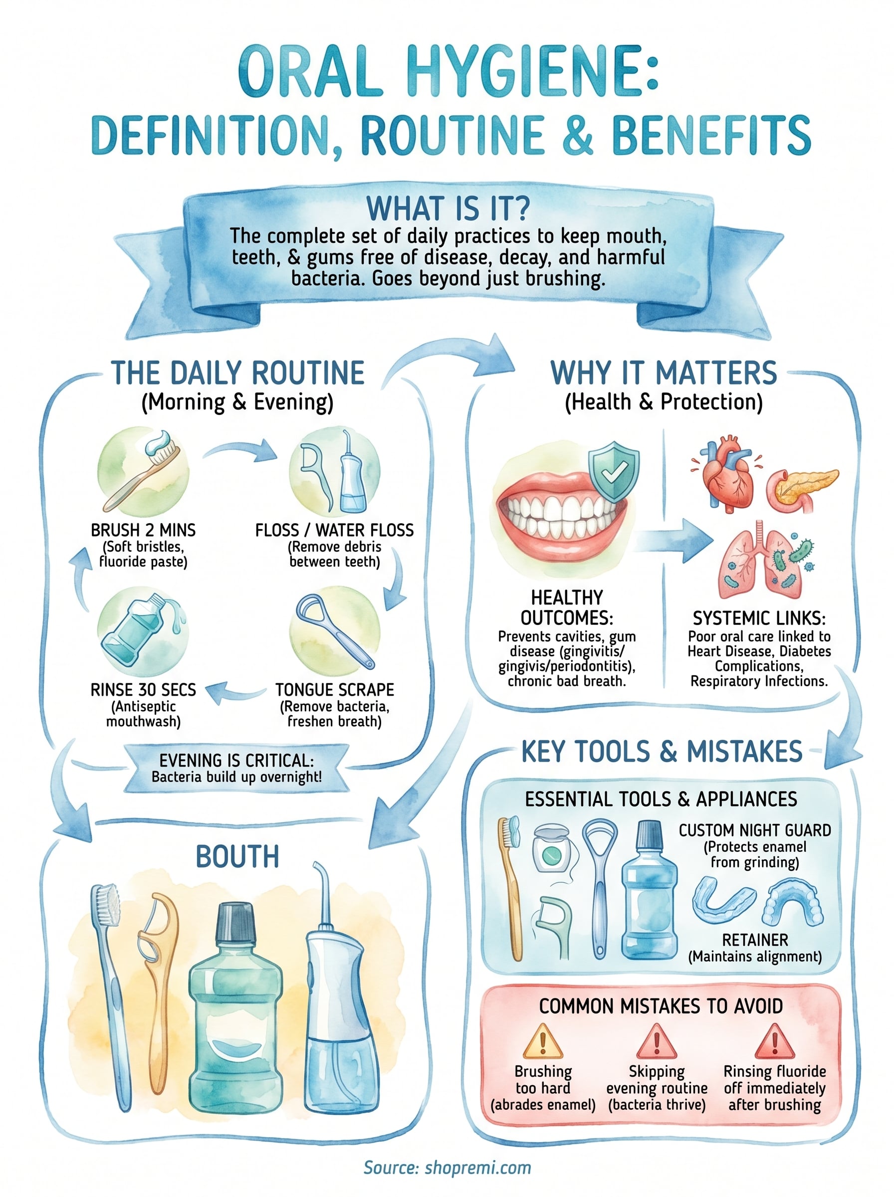what is oral hygiene infographic