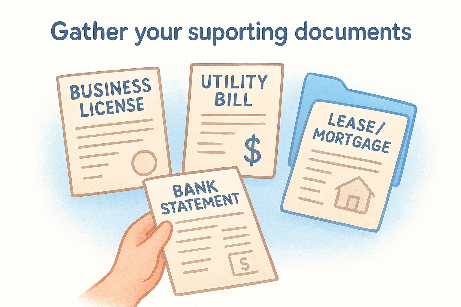 Gather your supporting documents