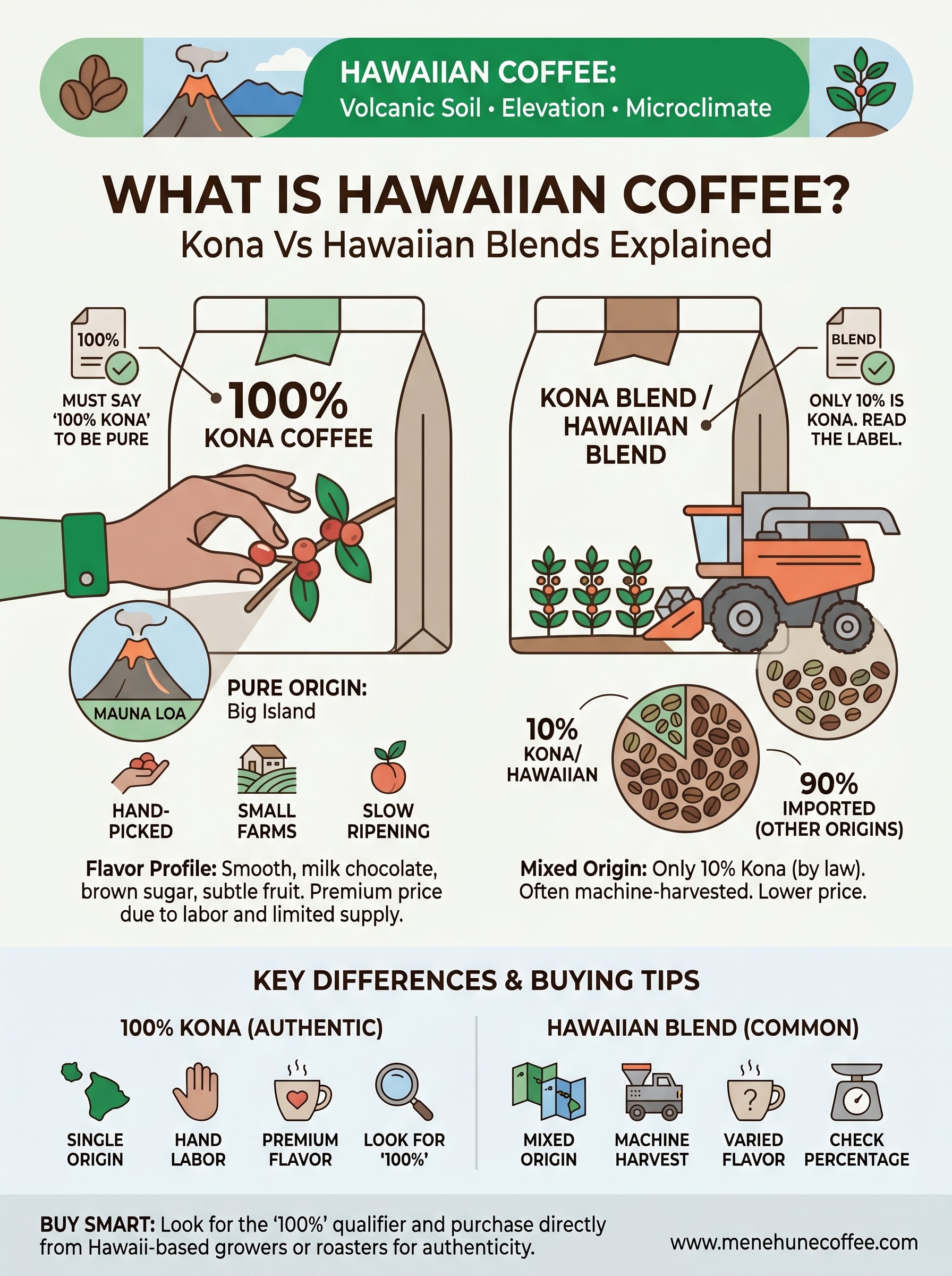 what is hawaiian coffee infographic