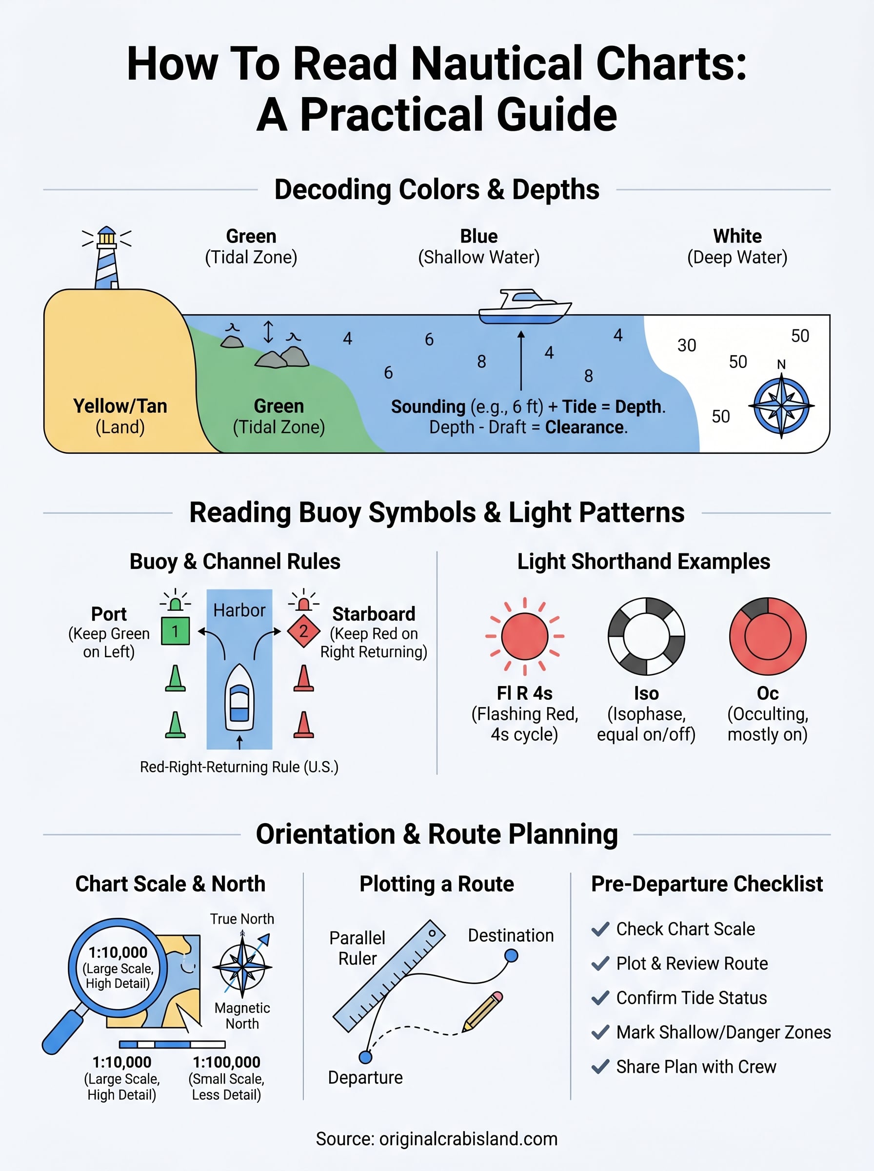 how to read nautical charts infographic