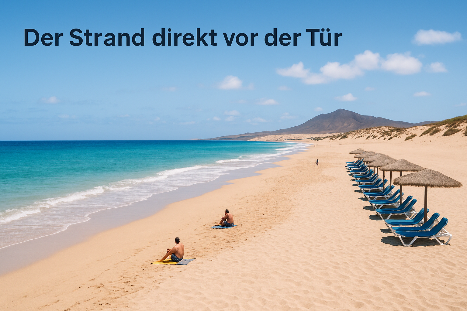 Der Strand direkt vor der T&uuml;r