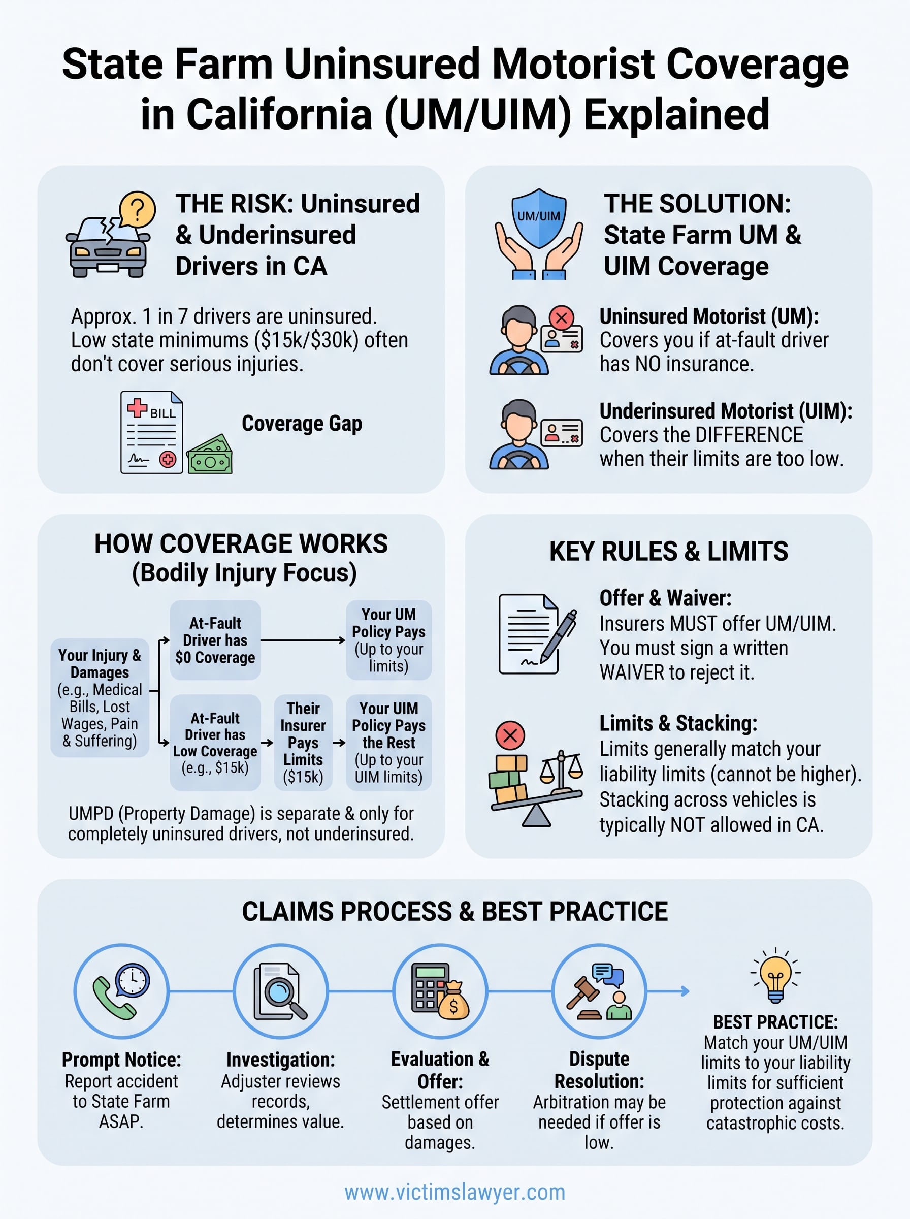 state farm uninsured motorist coverage california infographic