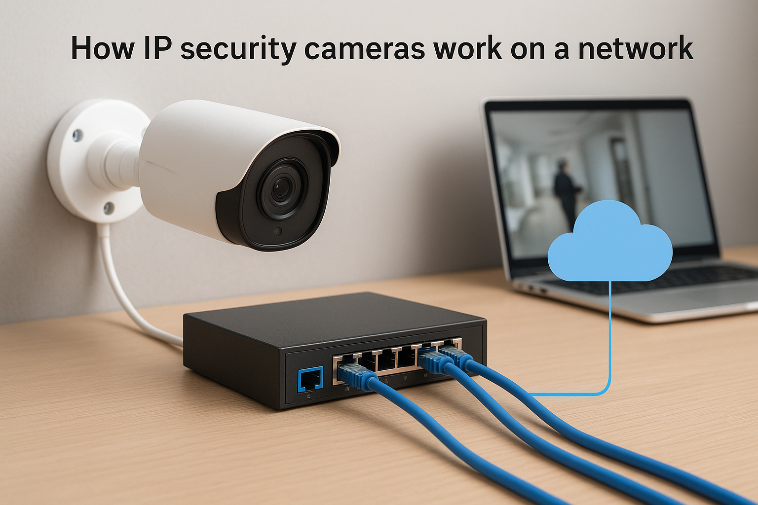 How IP security cameras work on a network