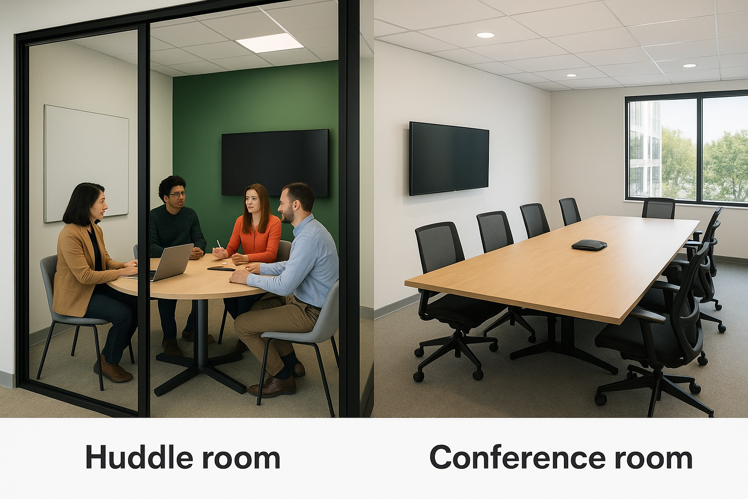 How huddle rooms compare to conference rooms