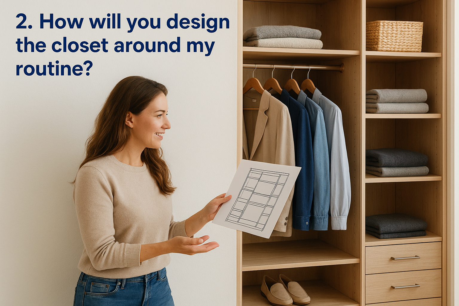 2. How will you design the closet around my routine?