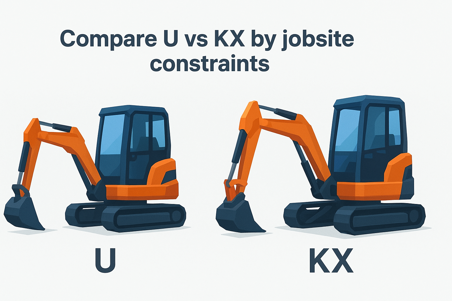Compare U vs KX by jobsite constraints