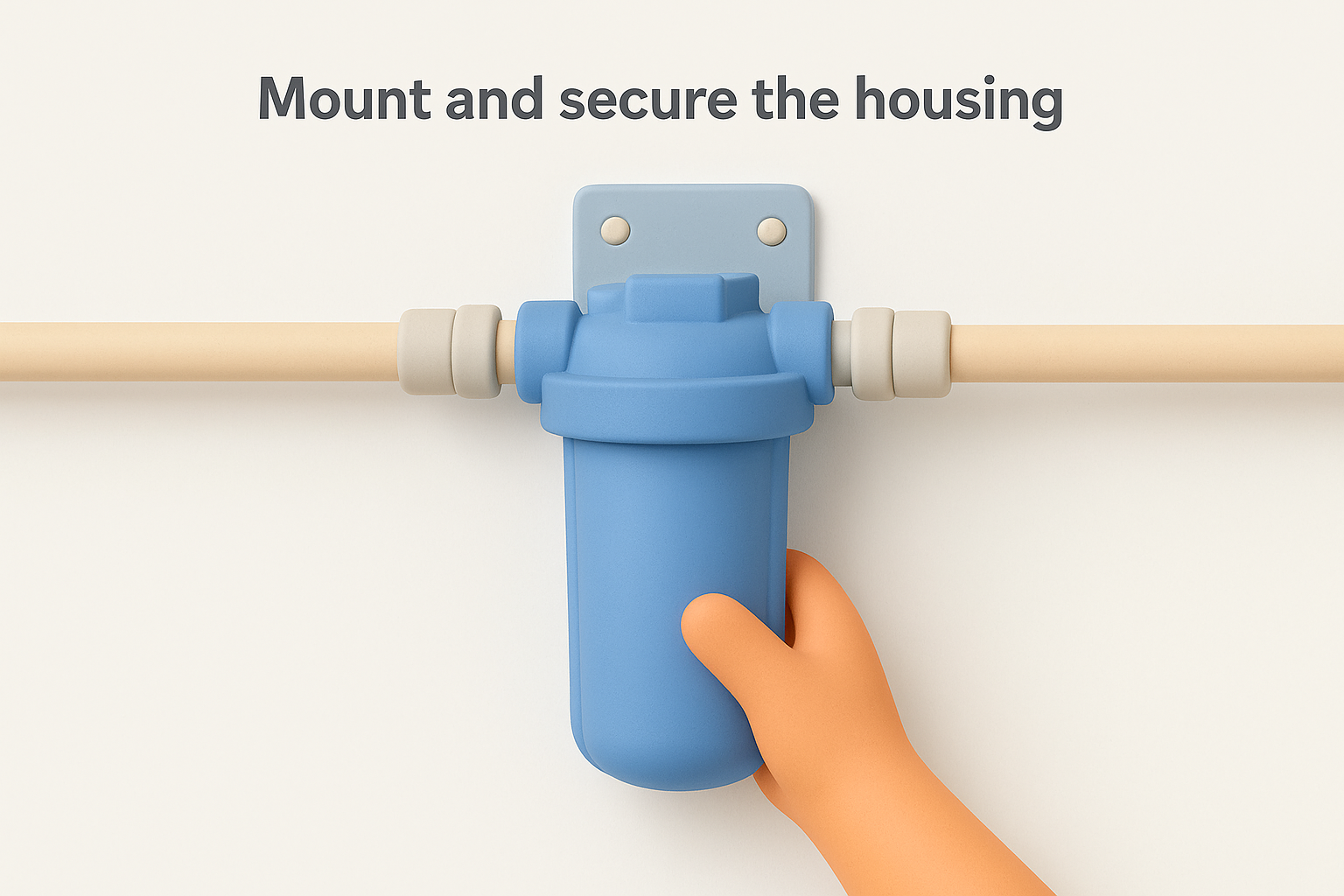 Mount and secure the housing