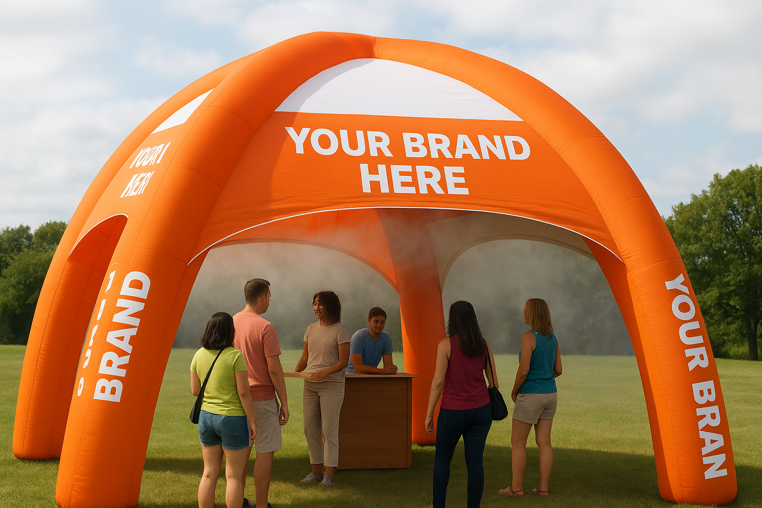 2. Inflatable tents, domes, and misting tents