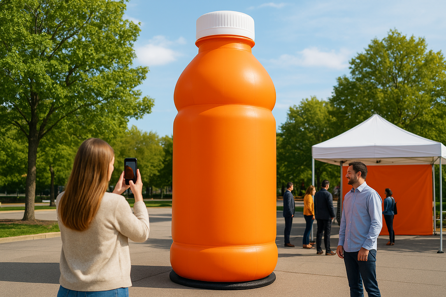 4. Giant inflatable product replicas for launches