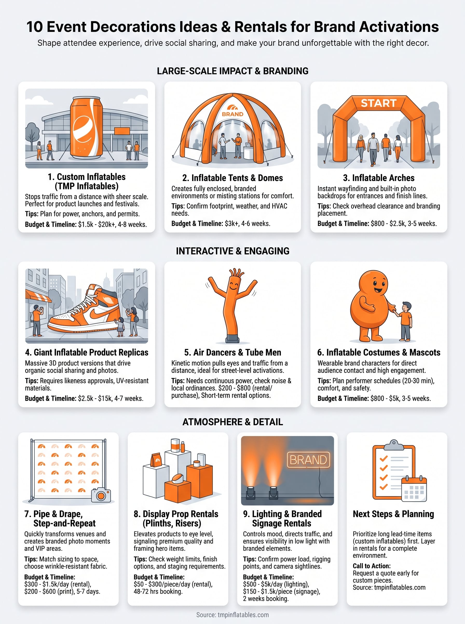 event decorations infographic