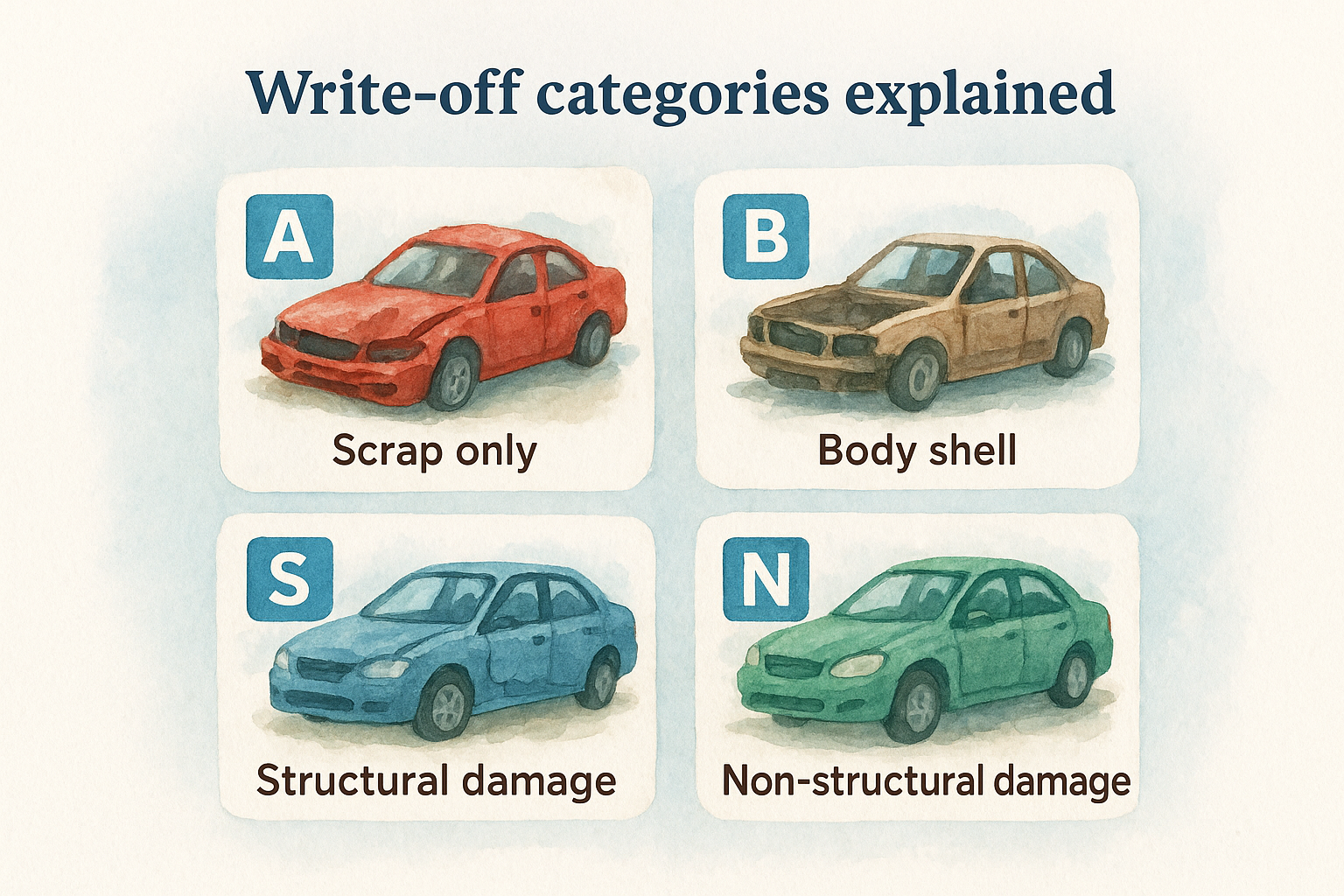 Write-off categories explained