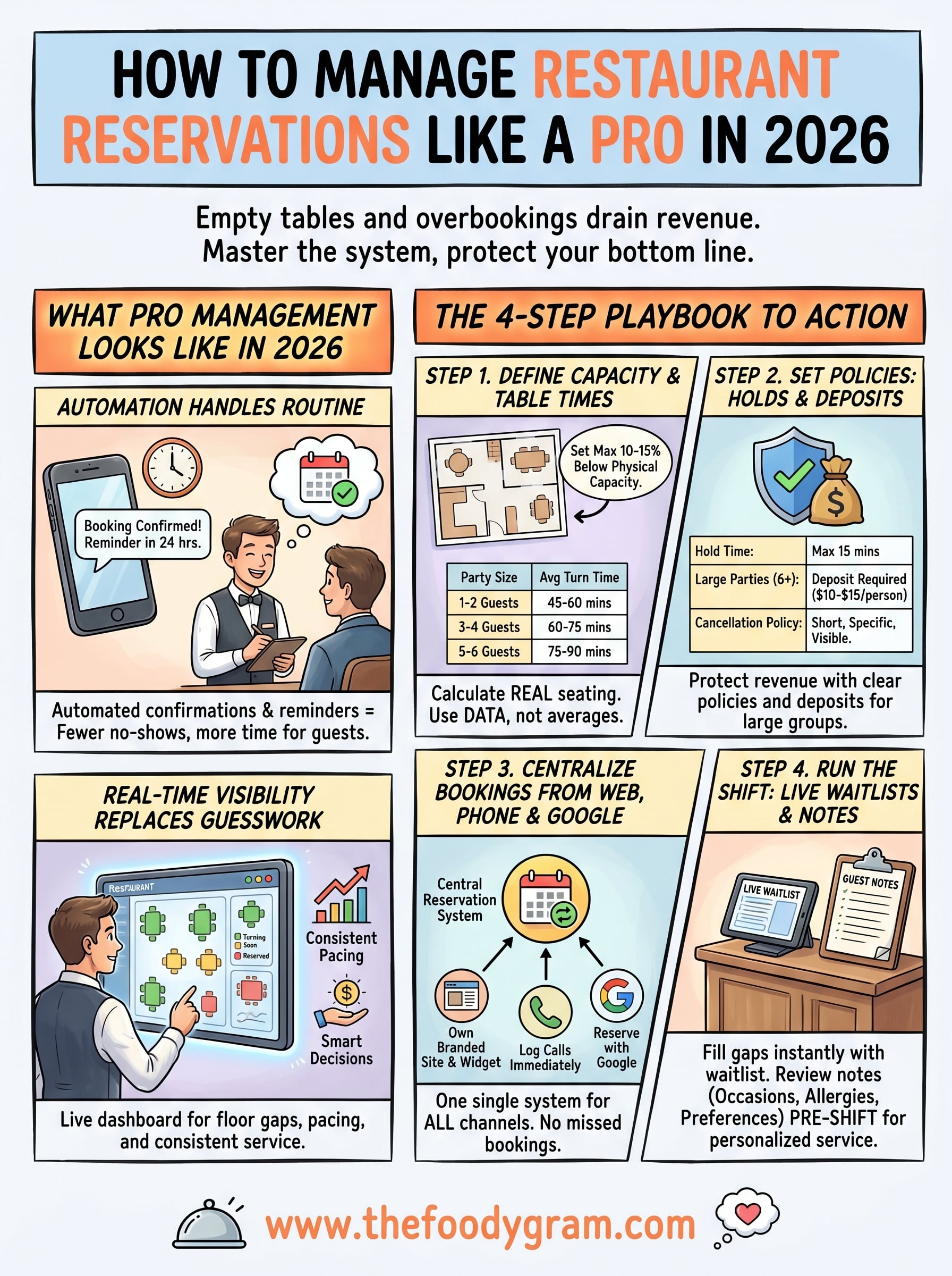 how to manage restaurant reservations infographic