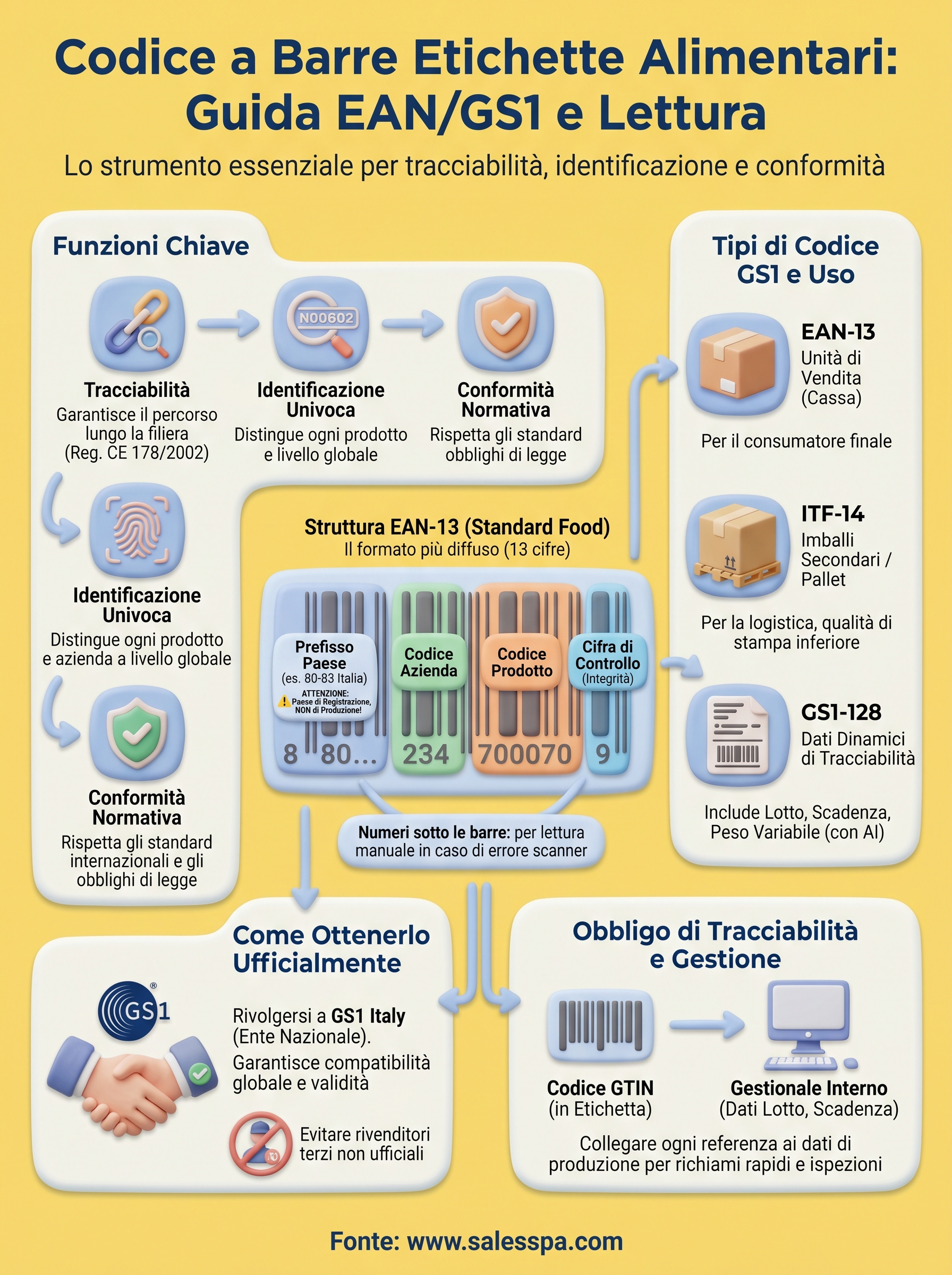 codice a barre etichette alimentari infographic