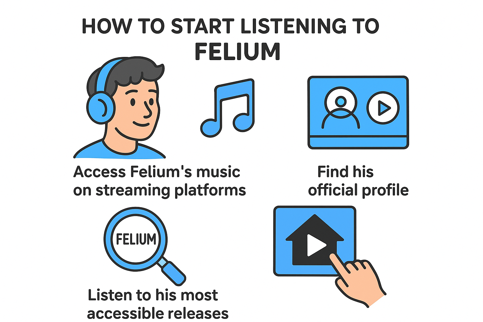 Find his official profiles on streaming services